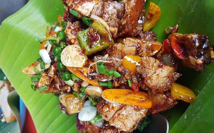 Fried pork with xo sauce